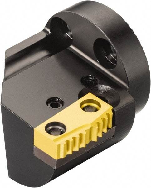 Sandvik Coromant - Right Hand Cut, 40mm Shank Width x 40mm Shank Height Indexable Threading Toolholder - 48mm OAL, R166.39L-24.. Insert Compatibility, R566.39KF Toolholder, Series T-Max Twin-Lock - Apex Tool & Supply