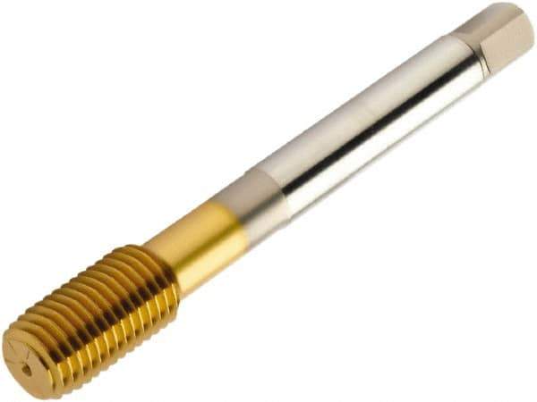 Sandvik Coromant - M10x1.5 EGM 6HMOD Form Thread Forming Tap - High Speed Steel, TiN Finish, 101.92mm OAL, 21mm Thread Length, Right Hand Thread, Series CoroTap 400 - Apex Tool & Supply