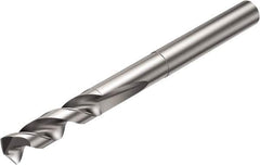 Sandvik Coromant - 9.53mm 135° Solid Carbide Jobber Drill - Uncoated, Right Hand Cut, Cylindrical Shank, 93mm OAL - Apex Tool & Supply