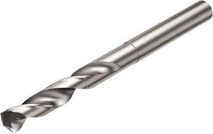 Sandvik Coromant - 7.96mm 135° Solid Carbide Jobber Drill - Uncoated, Right Hand Cut, Cylindrical Shank, 81mm OAL - Apex Tool & Supply