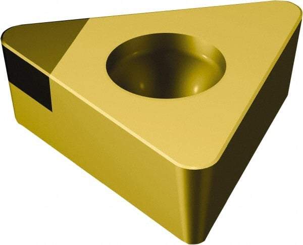 Sandvik Coromant - TCGW1.21.21 Grade 7015 CBN Turning Insert - TiN Finish, 60° Triangle, 5/32" Inscr Circle, 5/64" Thick, 1/64" Corner Radius - Apex Tool & Supply
