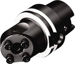 Sandvik Coromant - 32;63 System Size, HSK63T;HSK63A Taper, Modular Tool Holding System Adapter - 66mm Projection, 97.7mm OAL, Through Coolant - Exact Industrial Supply