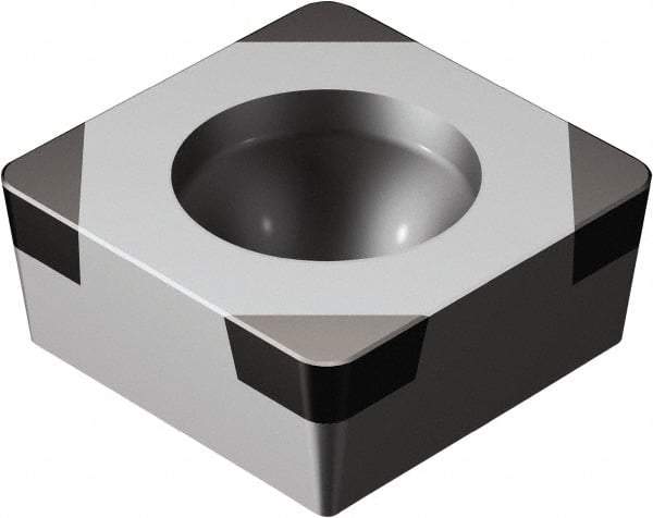 Sandvik Coromant - SCGW32.51 Grade 7025 CBN Turning Insert - 90° Square, 3/8" Inscr Circle, 5/32" Thick, 1/64" Corner Radius - Apex Tool & Supply