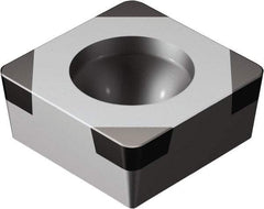 Sandvik Coromant - SCGW32.51 Grade 7025 CBN Turning Insert - 90° Square, 3/8" Inscr Circle, 5/32" Thick, 1/64" Corner Radius - Apex Tool & Supply
