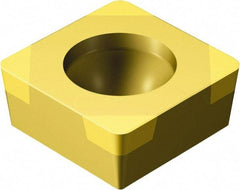 Sandvik Coromant - SCGW32.52 Grade 7525 CBN Turning Insert - TiN Finish, 90° Square, 3/8" Inscr Circle, 5/32" Thick, 1/32" Corner Radius - Apex Tool & Supply