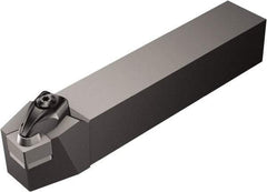 Sandvik Coromant - DCBNR/L-2, Right Hand Cut, 15° Lead Angle, 25mm Shank Height x 25mm Shank Width, Negative Rake Indexable Turning Toolholder - 150mm OAL, CNGQ 12 07 08, CNGQ 452 Insert Compatibility, Series T-Max P - Apex Tool & Supply