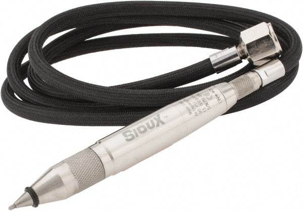 Sioux Tools - 13,000 BPM, 90 psi, 1/4 NPT Inlet, Air Engraving Pen - Includes 59" Hose - Apex Tool & Supply