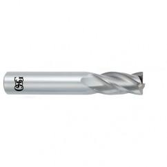 3/4 Dia. x 4 Overall Length 4-Flute .090 C/R Solid Carbide SE End Mill-Round Shank-Center Cutting-Uncoated - Apex Tool & Supply