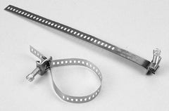 IDEAL TRIDON - SAE Size 72, 1-3/4 to 5" Diam, Stainless Steel Double Lock Hose Worm Drive Clamp - Material Grade 301 - Apex Tool & Supply