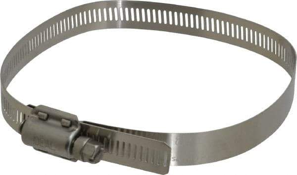 IDEAL TRIDON - SAE Size 80, 2-7/16 to 5-1/2" Diam, Stainless Steel Quick Engagement Hose Worm Drive Clamp - Material Grade 304 - Apex Tool & Supply