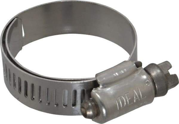 IDEAL TRIDON - SAE Size 16, 3/4 to 1-1/2" Diam, Stainless Steel Lined Worm Drive Clamp - Material Grade 316 - Apex Tool & Supply