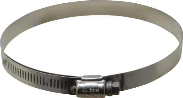 IDEAL TRIDON - SAE Size 72, 4-1/16 to 5" Diam, Stainless Steel Lined Worm Drive Clamp - Material Grade 316 - Apex Tool & Supply