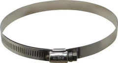 IDEAL TRIDON - SAE Size 72, 4-1/16 to 5" Diam, Stainless Steel Lined Worm Drive Clamp - Material Grade 316 - Apex Tool & Supply