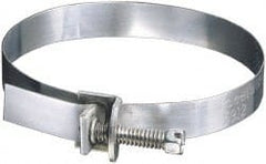 IDEAL TRIDON - SAE Size 64, 1 to 4-1/2" Diam, Galvanized Steel Adjustable Strap Worm Drive Clamp - Apex Tool & Supply