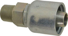 Parker - 1/2-14 Male NPTF Steel Hydraulic Hose Male Rigid Fitting - 7,500 psi, -12 Hose Size, 3/4" Hose Diam, Series 43 - Apex Tool & Supply