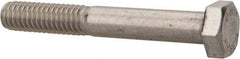 Value Collection - 5/16-18 UNC, 2-1/4" Length Under Head Hex Head Cap Screw - Partially Threaded, Grade 18-8 Stainless Steel, Uncoated, 1/2" Hex - Apex Tool & Supply