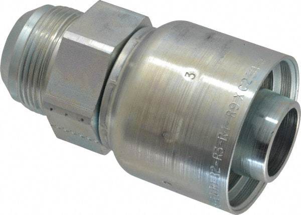 Parker - 1-5/8-12 Male JIC 37D Flare Steel Hydraulic Hose Male Rigid Fitting - -20 Hose Size, 1 1/4" Hose Diam, Series 43 - Apex Tool & Supply