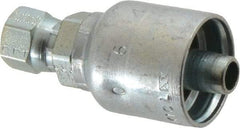 Parker - 1/4 Thread Hydraulic Hose Fitting - -6 Hose Size, 3/8" Hose Diam - Apex Tool & Supply