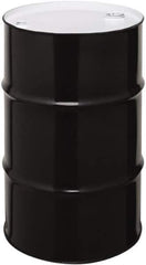 Made in USA - 55 Gallon Black Cylindrical Carbon Steel Tight Head Drum - 33" High x 22-1/2" Diam - Apex Tool & Supply