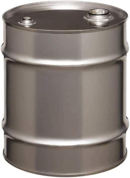 Made in USA - 10 Gallon Cylindrical Stainless Steel Tight Head Drum - 17" High x 14" Diam - Apex Tool & Supply