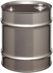 Made in USA - 10 Gallon Cylindrical Stainless Steel Tight Head Drum - 17" High x 14" Diam - Apex Tool & Supply