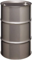 Made in USA - 30 Gallon Cylindrical Stainless Steel Tight Head Drum - 27-1/2" High x 18-1/4" Diam - Apex Tool & Supply