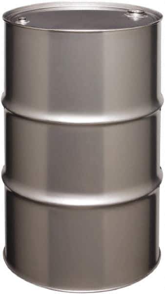 Made in USA - 55 Gallon Cylindrical Stainless Steel Tight Head Drum - 33" High x 22-1/2" Diam - Apex Tool & Supply
