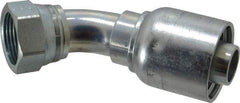 Parker - 1-5/16-12 Female JIC Steel Hydraulic Hose Female JIC Swivel & 45° Elbow & Short Drop - 4,000 psi, -16 Hose Size, 1" Hose Diam, Series 43 - Apex Tool & Supply