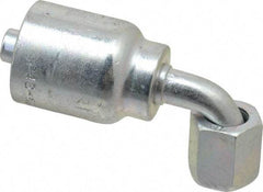 Parker - 9/16-18 Female JIC Steel Hydraulic Hose Female JIC Swivel & 90° Elbow & Short Drop - -6 Hose Size, 3/8" Hose Diam, Series 43 - Apex Tool & Supply