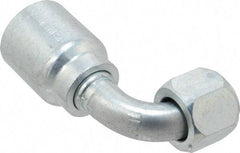 Parker - 1-1/16-12 Female JIC Steel Hydraulic Hose Female JIC Swivel & 90° Elbow & Short Drop - -12 Hose Size, 3/4" Hose Diam, Series 43 - Apex Tool & Supply