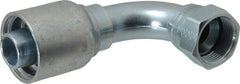 Parker - 1-5/16-12 Female JIC Steel Hydraulic Hose Female JIC Swivel & 90° Elbow & Short Drop - -16 Hose Size, 1" Hose Diam, Series 43 - Apex Tool & Supply