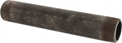 Made in USA - Schedule 80, 1-1/4" Diam x 9" Long Black Pipe Nipple - Threaded - Apex Tool & Supply