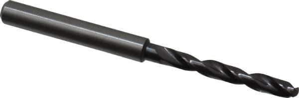 Guhring - 4.3mm 140° Solid Carbide Jobber Drill - FIREX Finish, Right Hand Cut, Spiral Flute, Straight Shank, 74mm OAL, SU Point - Apex Tool & Supply