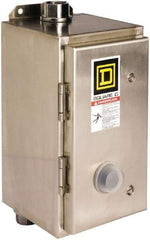 Square D - 440 Coil VAC at 50 Hz, 480 Coil VAC at 60 Hz, 18 Amp, Nonreversible Enclosed Enclosure NEMA Motor Starter - 3 Phase hp: 3 at 200 VAC, 3 at 230 VAC, 5 at 460 VAC, 5 at 575 VAC, 4x Enclosure Rating - Apex Tool & Supply