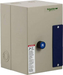 Schneider Electric - 3 Pole, 25 Amp, 120 Coil VAC, Nonreversible Enclosed IEC Motor Starter - 1 Phase Hp: 2 at 120 VAC, 3 at 240 VAC, 3 Phase Hp: 15 at 460 VAC, 20 at 575 VAC, 7.5 at 208 VAC, 7.5 at 230 VAC - Apex Tool & Supply