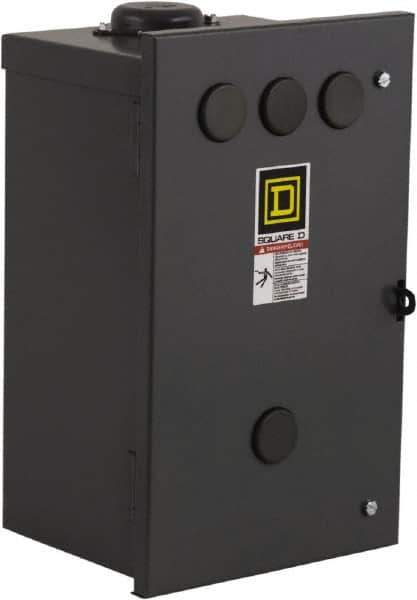 Square D - 3R NEMA Rated, 4 Pole, Electrically Held Lighting Contactor - 20 A (Tungsten), 30 A (Fluorescent), 208 VAC at 60 Hz, 4NO Contact Configuration - Apex Tool & Supply