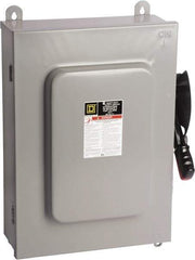 Square D - 100 Amp, 600 VAC, 6 Pole Nonfused Safety Switch - NEMA 12 & 3R, 75 hp at 600 VAC (Triple Phase), 6PST Contact Form - Apex Tool & Supply