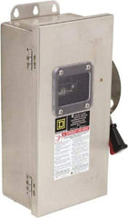 Square D - 30 Amp, 600 VAC/VDC, 3 Pole Nonfused Safety Switch - NEMA 12, 3, 3R, 4 & 4X, 10 hp at 600 VAC, 15 at 600 VDC (Single Phase), 30 hp at 600 VAC, 15 hp at 600 VDC (Triple Phase) - Apex Tool & Supply