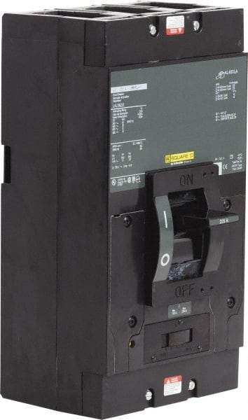Square D - 225 Amp, 600 V, 3 Pole, Plug On Molded Case Circuit Breaker - Thermal Magnetic Trip, Multiple Breaking Capacity Ratings, 5.84 Inch Deep x 11 Inch High x 6 Inch Wide - Apex Tool & Supply