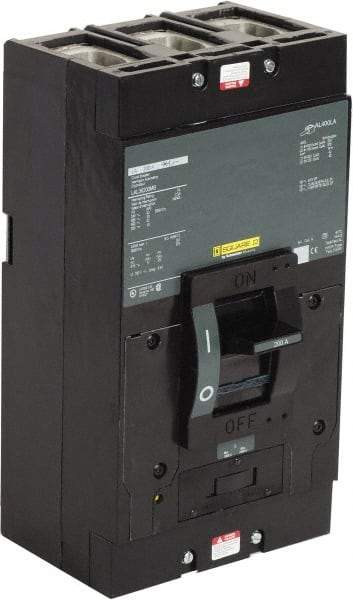 Square D - 200 Amp, 600 VAC, 3 Pole, Panel Mount Molded Case Circuit Breaker - Thermal Magnetic Trip, 110mm Deep x 340mm High x 140mm Wide - Apex Tool & Supply