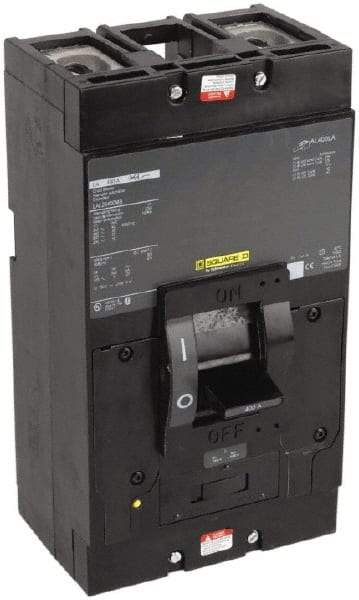 Square D - 400 Amp, 600 V, 2 Pole, Panel Mount Molded Case Circuit Breaker - Thermal Magnetic Trip, Multiple Breaking Capacity Ratings - Apex Tool & Supply