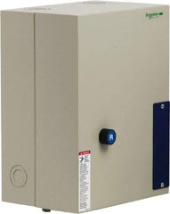 Schneider Electric - 3 Pole, 50 Amp, 120 Coil VAC, Nonreversible Enclosed IEC Motor Starter - 1 Phase Hp: 3 at 120 VAC, 7.5 at 240 VAC, 3 Phase Hp: 15 at 208 VAC, 15 at 230 VAC, 40 at 460 VAC, 40 at 575 VAC - Apex Tool & Supply