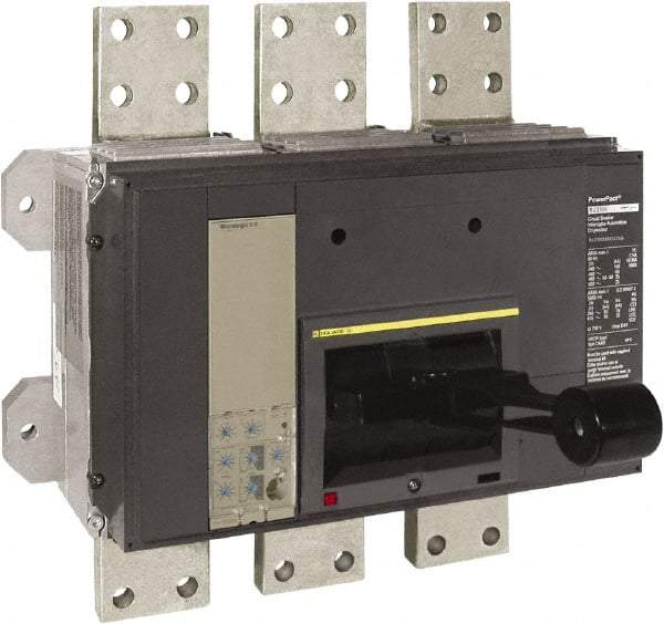 Square D - 2000 Amp, 600 VAC, 3 Pole, Panel Mount Molded Case Circuit Breaker - Electronic Trip, Multiple Breaking Capacity Ratings, 3/0 AWG - Apex Tool & Supply