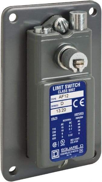 Square D - SPDT, NC/NO, Screw Terminal, Rotary Head Actuator, General Purpose Limit Switch - 1, 2, 4, 12, 13 NEMA Rating, IP65 IPR Rating, Flush Mount - Apex Tool & Supply