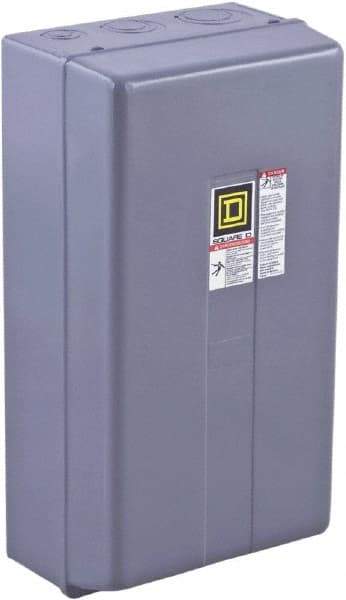 Square D - 3 Pole, 110 Coil VAC at 50 Hz and 120 Coil VAC at 60 Hz, 90 Amp NEMA Contactor - NEMA 1 Enclosure, 50 Hz at 110 VAC and 60 Hz at 120 VAC - Apex Tool & Supply