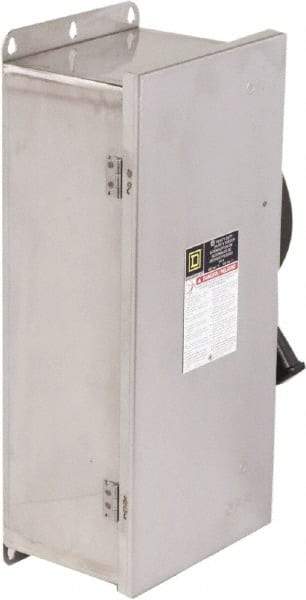 Square D - 100 Amp, 600 VAC/VDC, 3 Pole Nonfused Safety Switch - NEMA 12, 3, 3R, 4 & 4X, 40 hp at 600 VAC, 50 hp at 600 VDC (Single Phase), 100 hp at 600 VAC, 50 hp at 600 VDC (Triple Phase), ST Contact Form - Apex Tool & Supply