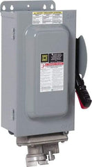 Square D - 30 Amp, 600 VAC, 3 Pole Fused Safety Switch - NEMA 12 & 3R, 7.5 hp at 480 VAC, 5 hp at 250 VDC (Single Phase), 20 hp at 600 VAC, 10 hp at 600 VDC (Triple Phase) - Apex Tool & Supply