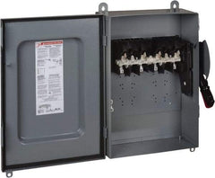 Square D - 30 Amp, 600 VAC/VDC, 4 Pole Nonfused Safety Switch - NEMA 12 & 3R, 30 hp at 600 VAC, 15 hp at 600 VDC (Triple Phase), 4PST Contact Form - Apex Tool & Supply