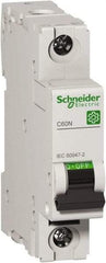 Schneider Electric - 6 Amp, 440 VAC, 1 Pole, DIN Rail Mounted Miniature Circuit Breaker - Magnetic Trip, Multiple Breaking Capacity Ratings, 18-4 AWG, 76mm Deep x 81mm High x 18mm Wide - Apex Tool & Supply