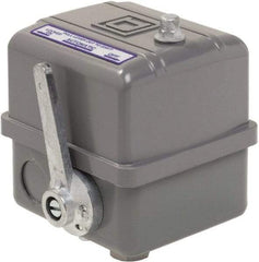 Square D - 1, 7, 9 and 3R NEMA Rated, 145 to 175 psi, Electromechanical Pressure and Level Switch - Adjustable Pressure, 575 VAC, L1-T1, L2-T2 Terminal, For Use with Square D Pumptrol - Apex Tool & Supply